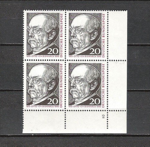 Bund, BRD, Jahrgang 1965, Mi. Nr. 463, postfrisch **, 4er Block, Formnummer