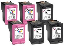 305 XL Black Colour Ink Cartridges Compatible for HP Envy Pro 6420e Printers