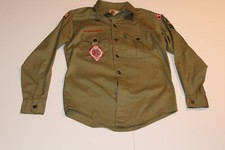 Boy Scouts of America BSA Youth Shirt Medium 1971 No Size Green Columbus
