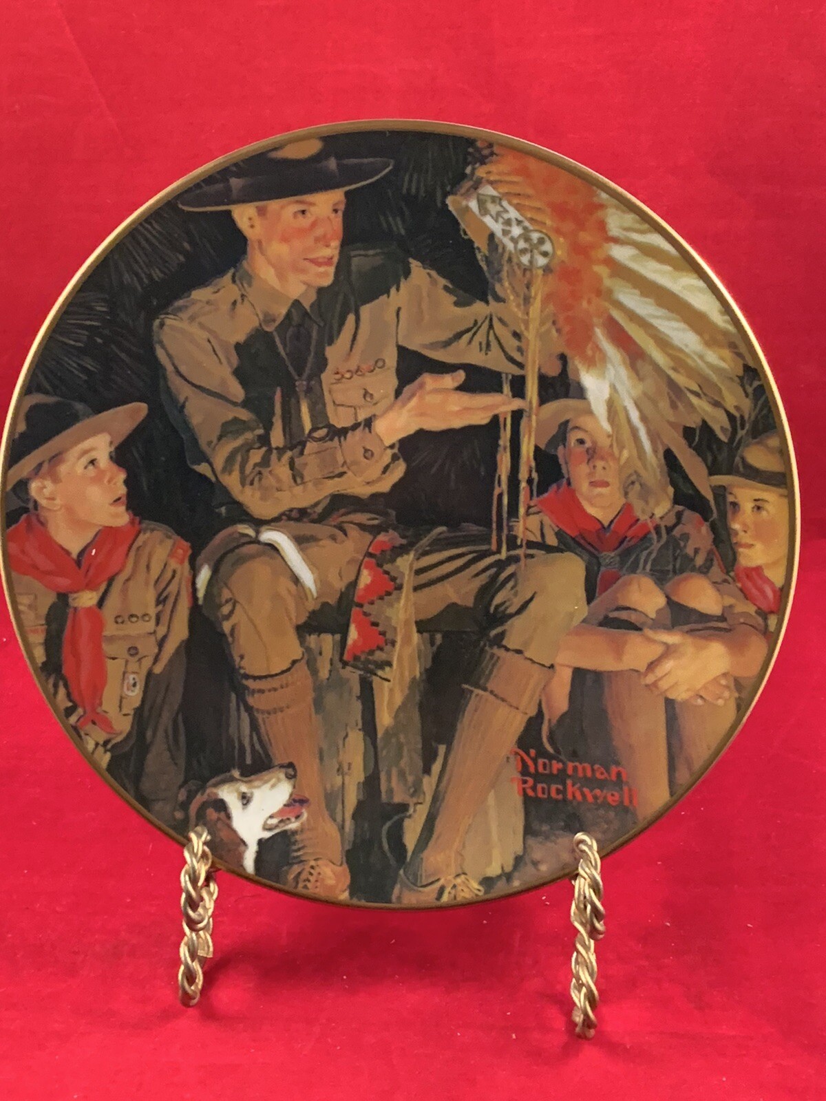 Campfire Story Collector Plate by Norman RockwellMIBShips Free eBay