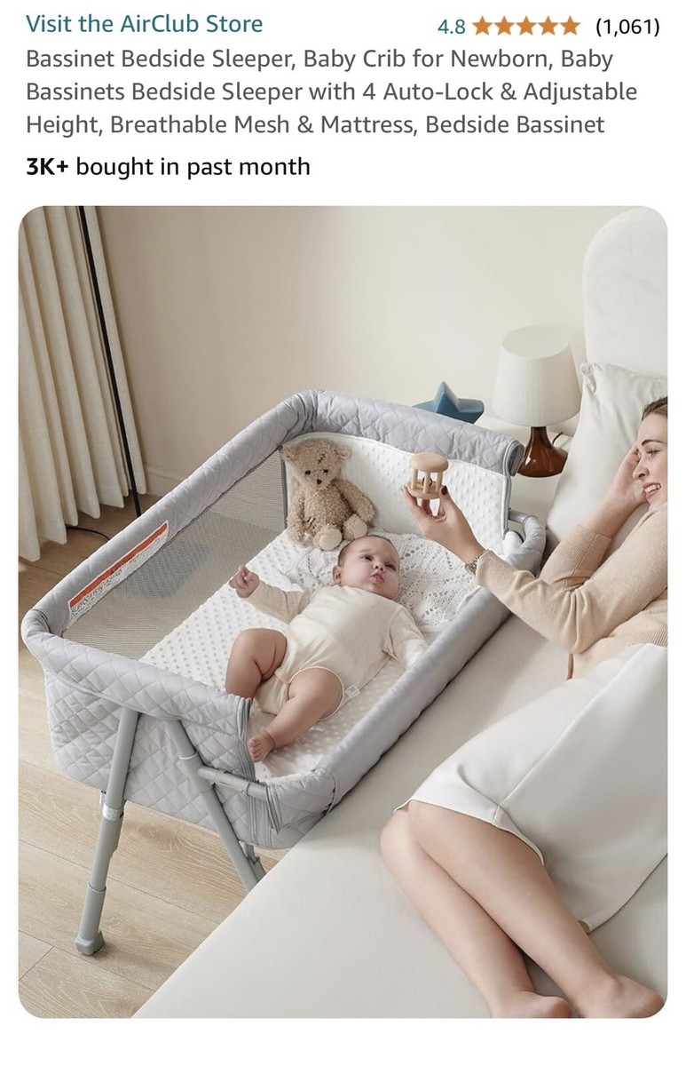 ベビー用寝具・ベッド Bedside Baby Crib Amazon.com : Bedside