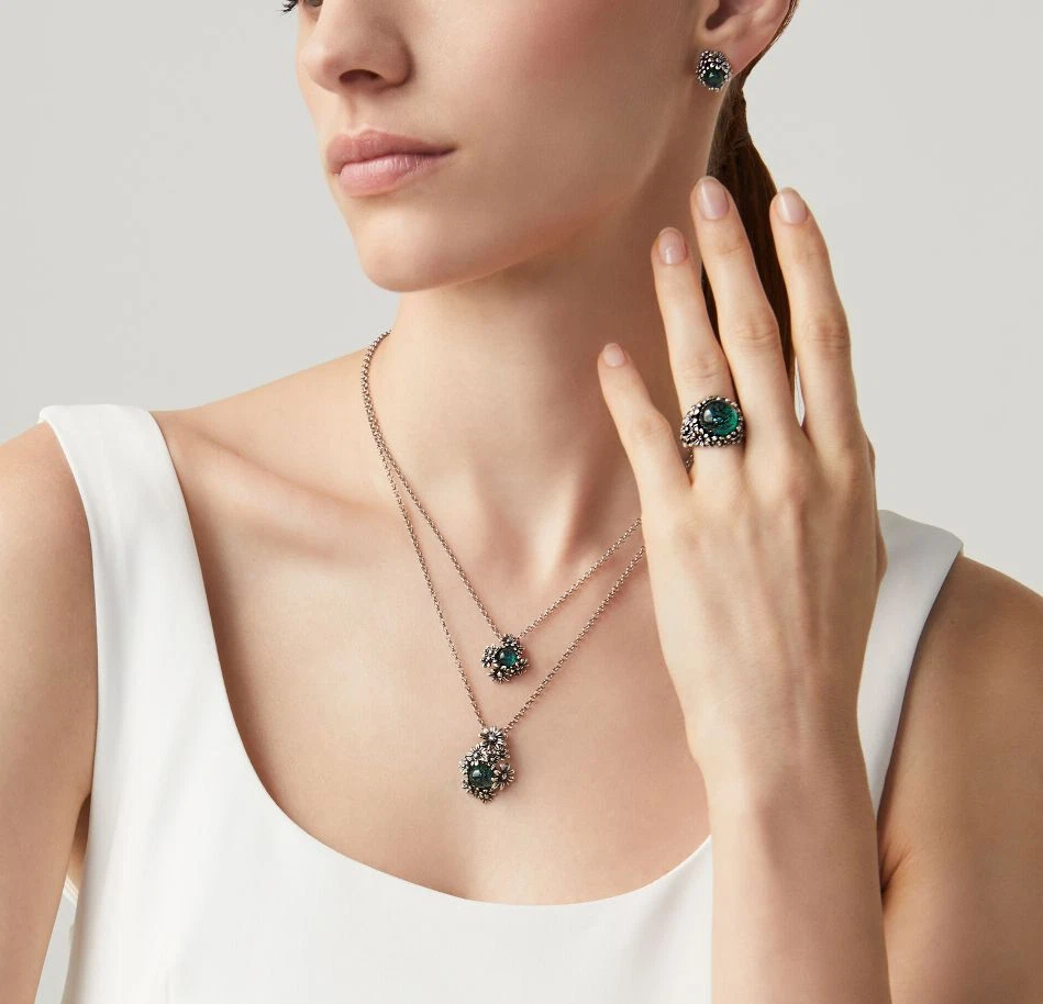 Anello Donna Giovanni Raspini Argento 925 Margherite Garden Agata Verde 11204/16 - Immagine 3 di 4