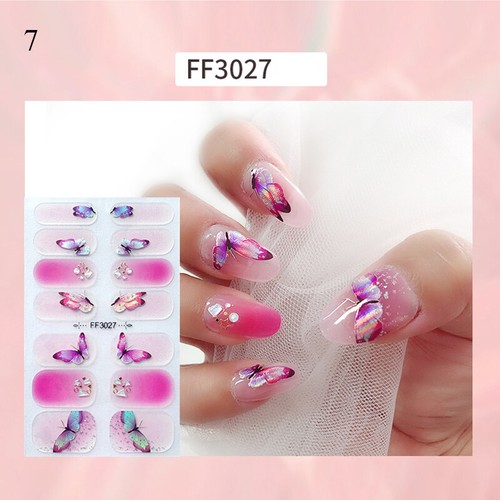 Full Size Nail Wraps Stickers Polish Manicure Art Self Stick Decor 3D Floral - Bild 71 von 156