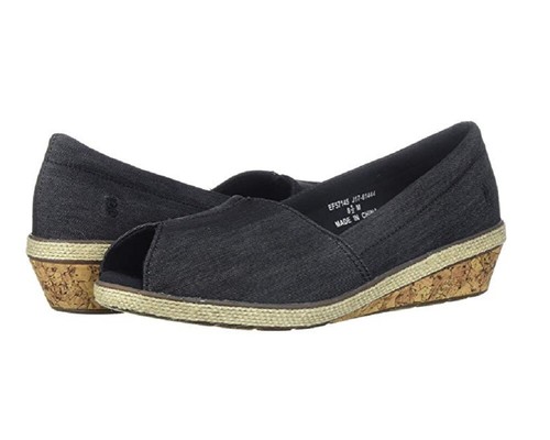 Grasshoppers Women's Garnet PEEP Toe Sneaker Black, Size 10 Med - Picture 6 of 6