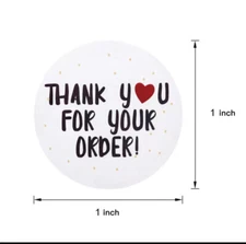40pcs thank you for your order stickers 1" ROUND, ENVELOPE SEALS LABELS STICKERS