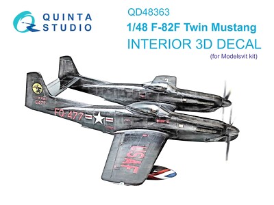 Quinta Studios 1/48 F-82F Modelsvit 3D Printed colored interior detail 48363