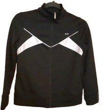 Champion Full Zip Up Sweater Boys Size L Black White Long Sleeves