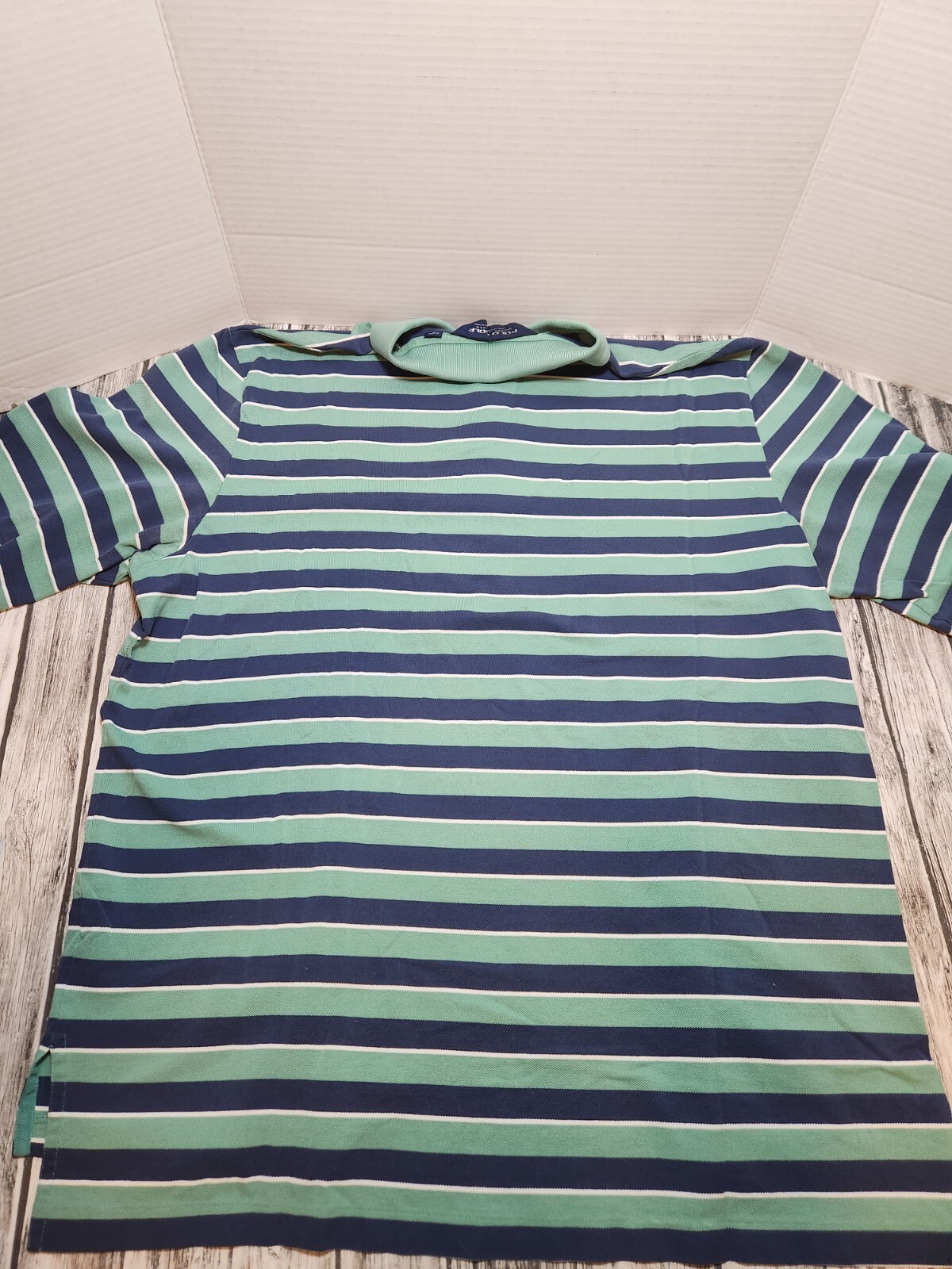 Polo Golf Ralph Lauren Shirt Men’s Large Green And Navy  Pima Cotton thumbnail 6