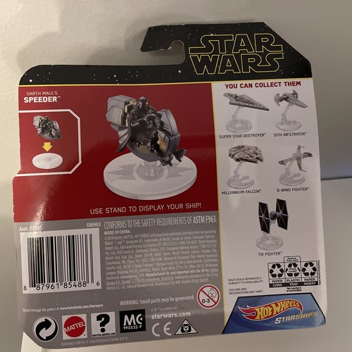 Hot Wheels Star Wars Raumschiffe Darth Maul’s Speeder Disney Phantom Menace 2018 - Bild 3 von 3