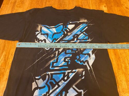 Fox Racing T- Shirt Men's Size Medium Large Logo With Back Hit Motocross Black - Picture 7 of 8