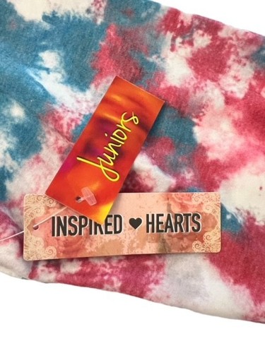 NWT Inspired Hearts Sweatshirt Off Shoulder Junior Size Large SOFT Raw Hem - Picture 6 of 14