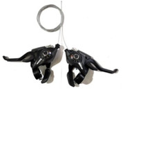 COPPIA COMANDI E FRENO STEF (TIPO SHIMANO EF500) 3 X 8 V.  NON SHIMANO