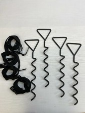 NEW Upper Bounce Black Spiral Set of 4 Trampoline Anchor Kit AM5