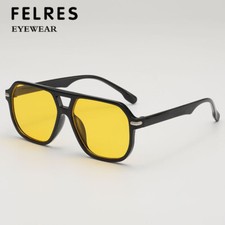 Unisex Oval Retro Double Bridge Sunglasses Fashion Outdoor Shade Glasses UV400