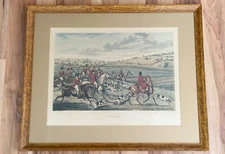 Vintage “ CHECK “ hand-colored engraving Print by Henry Alken 1823 Framed London