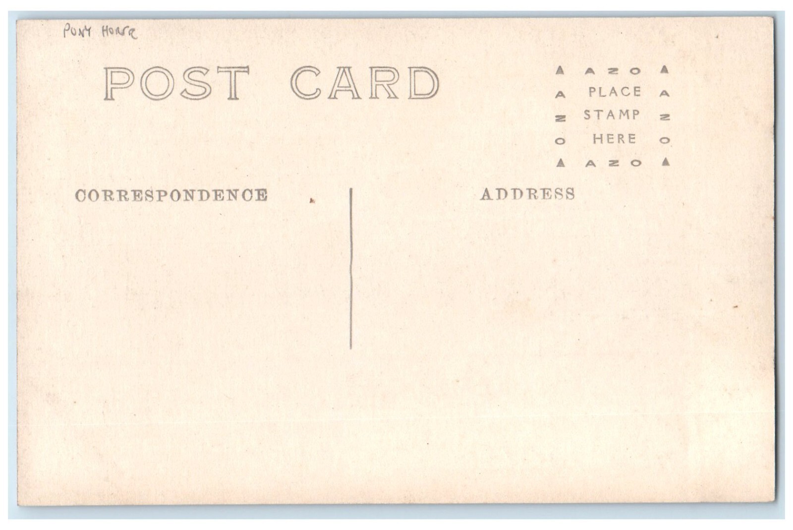 c1910's Little Boy With His Pony Horse At Backyard RPPC Photo Antique Postcard