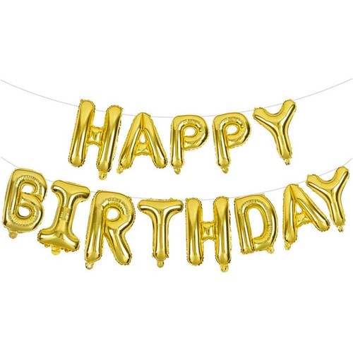 Globo de feliz cumpleaños pancarta banderín globos autoinflables fiesta con letras - Imagen 21 de 49