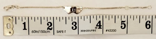 STERLING SILVER CURB LINK CHAIN MEDICAL ALERT ID BRACELET~3.2 GMS~ADJUSTS 5"-6" - Picture 4 of 6