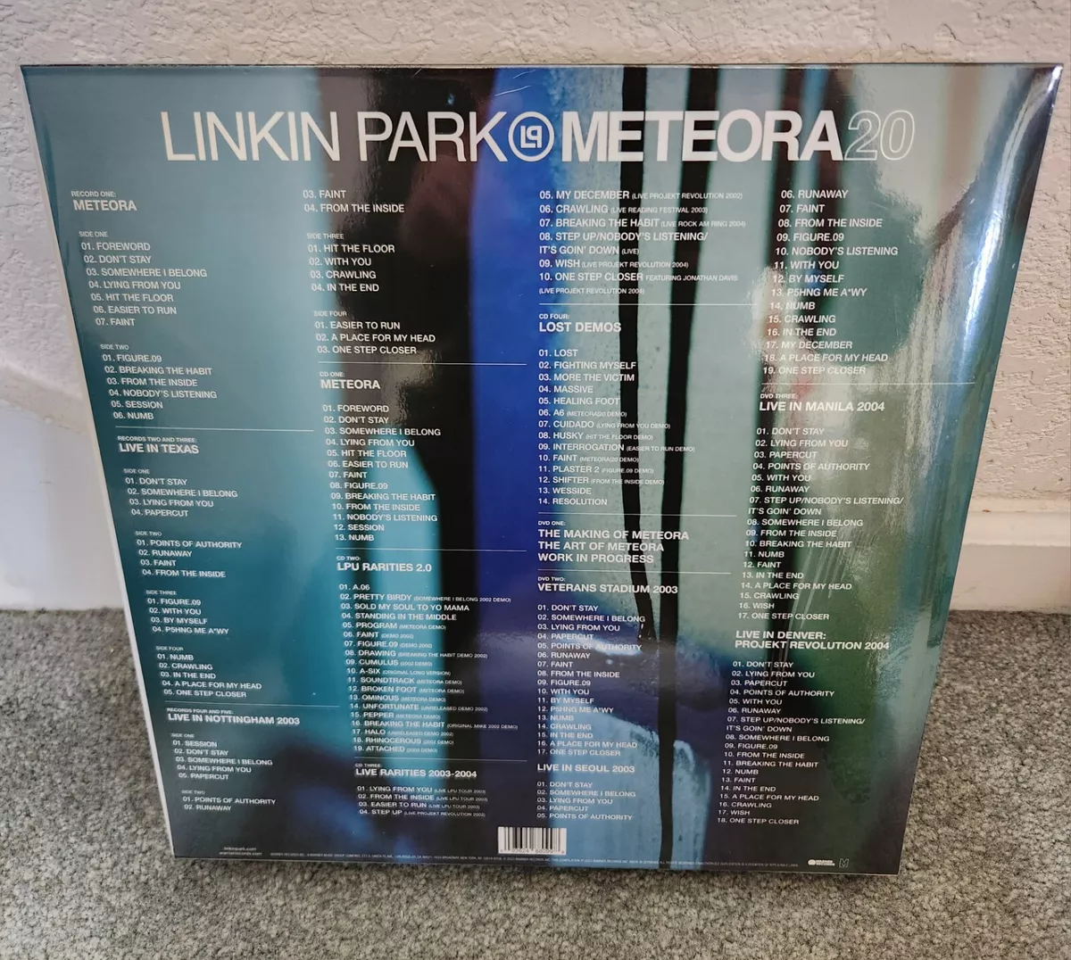 Linkin Park Meteora (Vinyl) 20th Anniversary 12 Album Box Set with CD and  DVD 93624880998