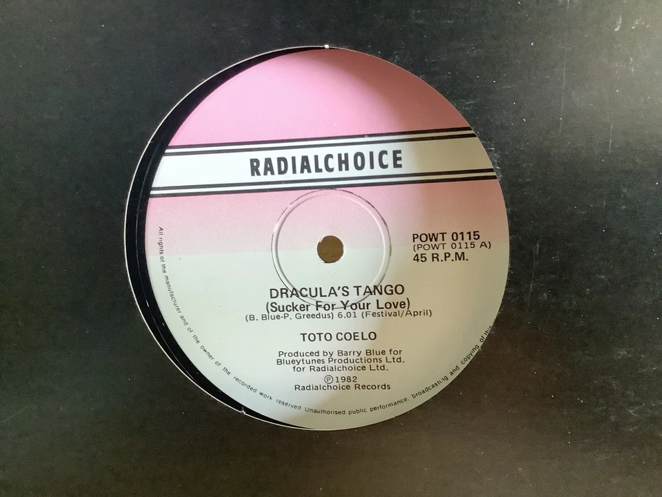 TOTO COELO - DRACULA'S TANGO 12" LONG PLAY RECORD 1982 LP RECORD POWDERWORKS - Image 2 of 4
