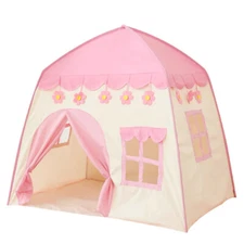 Childrens Kids Play Castle House Play Tent, Toddler Play Tent, Pink