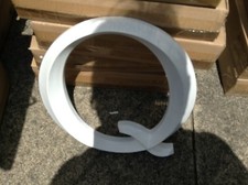 Monogram Alphabet Letter Plaque Small Q White Wooden Wall Art Hanging