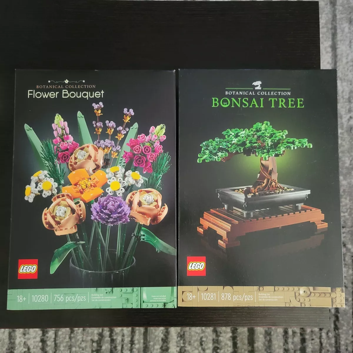 Lego Botanical Collection BUNDLE Bonsai Tree(10281) and Flower Bouquet  (10280)