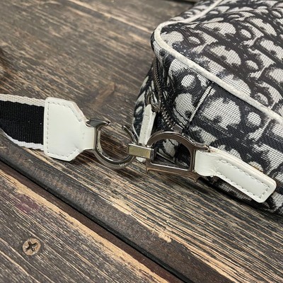 Dior Trotter Pattern No.2 Shoulder Bag Canvas Leather Black Dior Trotter Pattern No.2 Shoulder Bag Canvas Leather Black