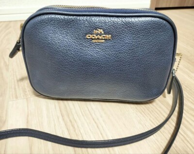 COACH 2way shoulder bag pochette pouch navy Bag 1196