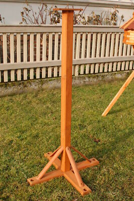 Dreibein-Vogelhausständer Aus Massivholz – 105 Cm Hoch, Wetterfest, Ohne Vogelhaus