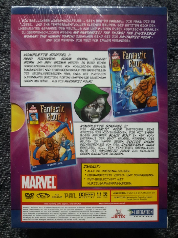 FANTASTIC FOUR - Die komplette Serie - 4 DVD Set - NEU - alle 26 Folgen Animated - Bild 2 von 4
