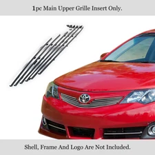 Fits 2012-2014 Toyota Camry SE Upper Stainless Chrome Billet Grille Grill Insert