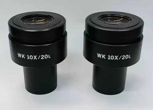 Pair Of Olympus WK 10X/20L Microscope Eyepieces 23mm Widefield  (BH & CH Series)
