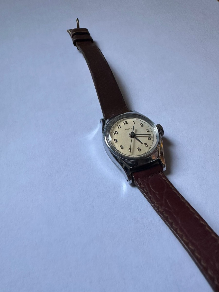 Vintage Timex Wind Up Silver Tone Watch | eBay