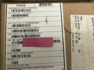 CISCO WS-C3750V2-48PS-S Catalyst 3750V2 48 (We buy and sell Cisco)