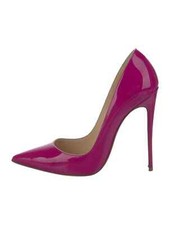 CHRISTIAN LOUBOUTIN Pink So Kate 120mm Patent Pumps SZ 8 38 Very Good Used  Bag