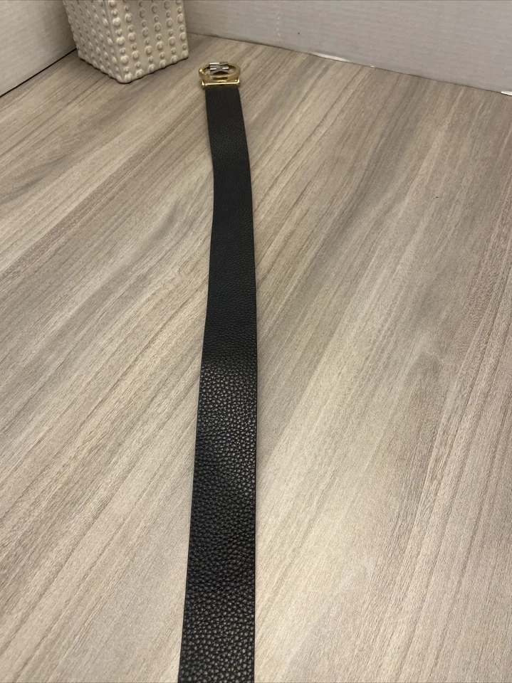 Cinturón de cuero para mujer Michael Kors negro marrón Foto 3 de 4