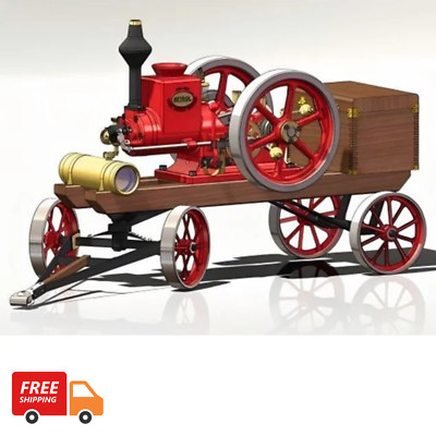 Custom Steering Cart for RETROL HM-01 Hit and Miss Engine Model Metal and Wood