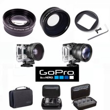 GOPRO HERO6 HD WIDE ANGLE LENS 2X TELEPHOTO ZOOM LENS GOPRO CASE ABSSC-001