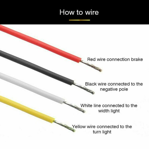 2X LED Brake Stop Turn Signal Flowing Sequential Tail Light Strip Bar Red+Yellow - Bild 6 von 19