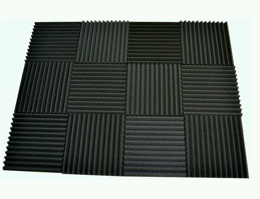 6 pack Acoustic Foam Tiles   1 x 12 x 12 (charcoal) ** FREE SHIPPING