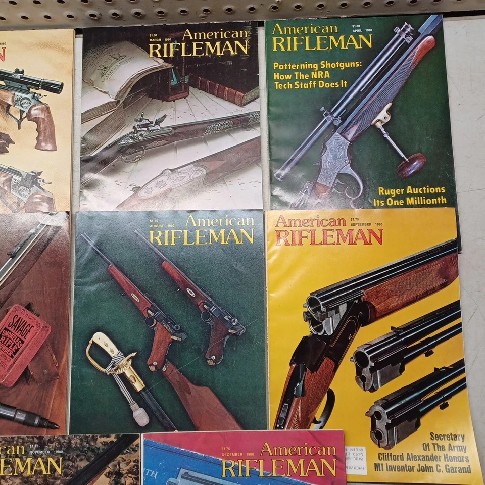 LOT of 11 American Rifleman Magazine 1980 Nostalgic VINTAGE Guns Books Firearms Foto 4 de 4