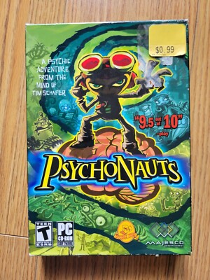 Psychonauts (Windows, 2005) Complete Big Box Majesco Tim Schafer Double Fine CIB