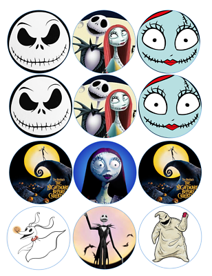 Nightmare Before Christmas Cupcake Toppers