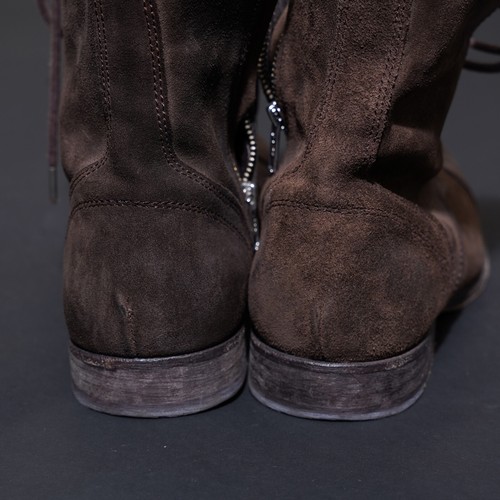 ALL SAINTS Mens Leather Boots UK9 US10 EU43 Suede Military Montgomery Side Zip - Picture 19 of 24