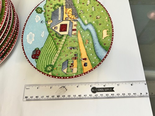Sango Green Acres Dinner Plate or Desert Country House Churches Farm Horses 1995 - Picture 9 of 10