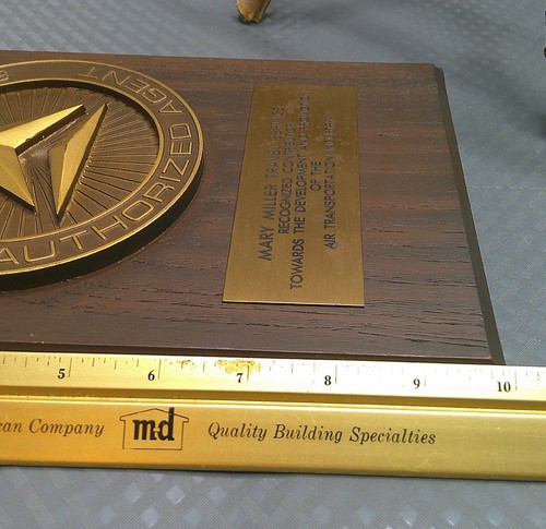 Vintage 1980s Delta Airlines Air Lines Award Plaque Travel Agency Special Award - Picture 7 of 8