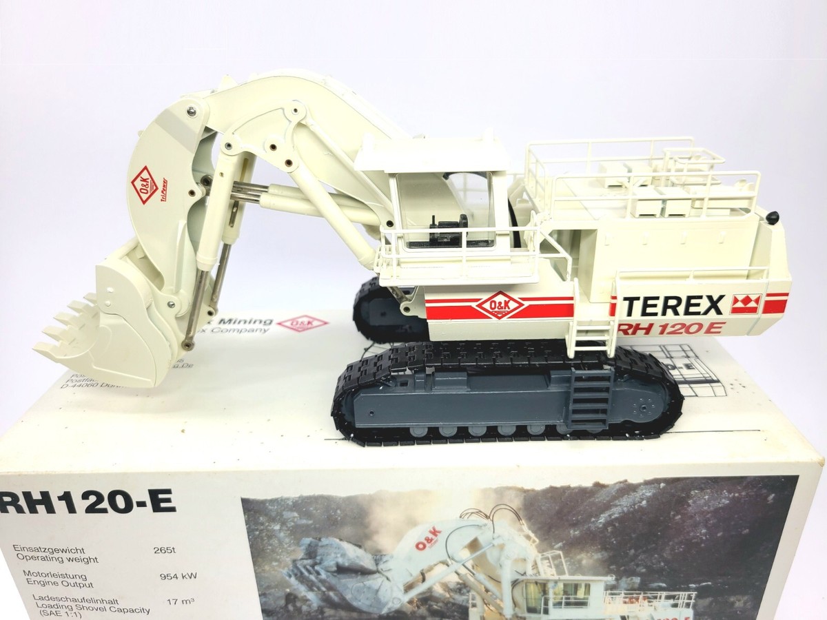 O&K RH120E Mining Front Shovel - White - Conrad 1:50 Scale Model