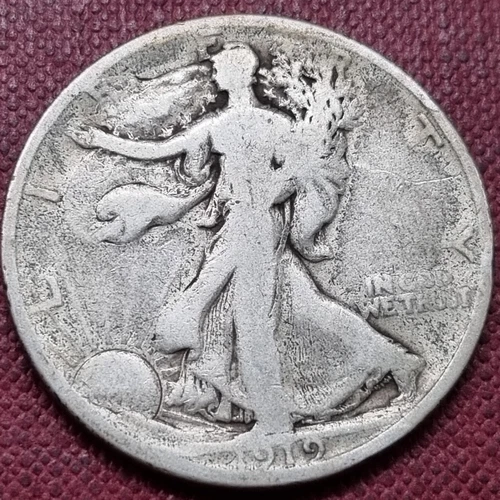 1919 D Walking Liberty Half Dollar 50c Circulated VG #82103