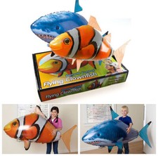Remote Control Air Swimmer Flying Shark Clownfish Inflatable Balloon Radio Blimp